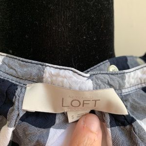 LOFT Tops - Loft Black and White Buffalo Plaid Peplum Tank Top LOFT Tops - Loft Black and White Buffalo Plaid Peplum Tank Top